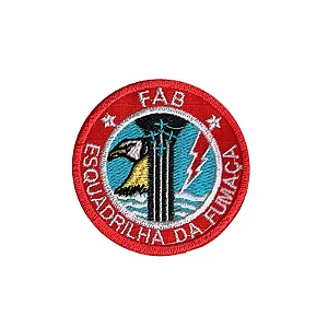 Bordado Termocolante Esq. da Fumaça - Vermelho