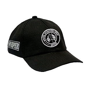 Boné Militar Rip Stop com Patch Aplicado Sniper | Preta