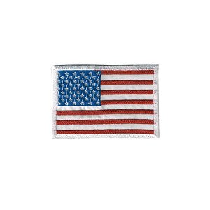 Patch Bordado Bandeira EUA com Fecho de Contato
