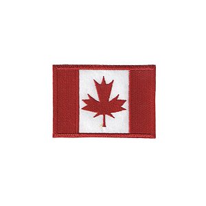 Patch Bordado Bandeira Canadá com Fecho de Contato