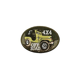 Bordado Termocolante 4x4 Off Road Amarelo