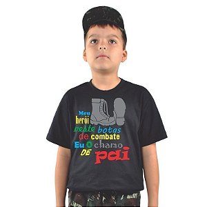 Camiseta Infantil Estampada Pai Herói
