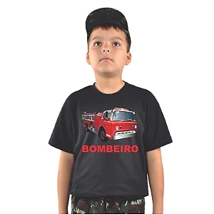 Camiseta Infantil Estampada Bombeiros