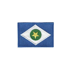 Patch Bordado Bandeira Mato Grosso com Fecho de Contato