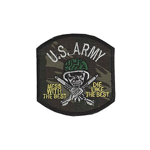 Patch Bordado U.S. Army com Fecho de Contato