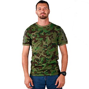 Camiseta Tática Masculina Ranger | Camuflado Tropic