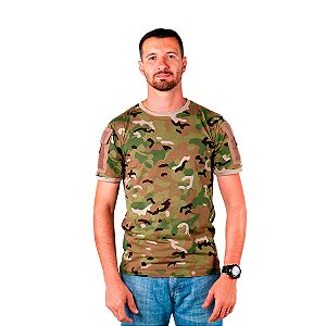 Camiseta Tática Masculina Ranger | Camuflado Multicam