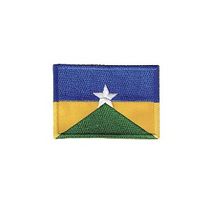 Patch Bordado Bandeira Rondônia com Fecho de Contato