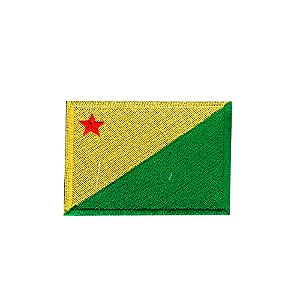 Patch Bordado com Fecho de Contato Bandeira Acre