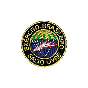 Patch Bordado Brevet Salto Livre com Fecho de Contato