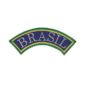 Patch Bordado Tarjeta Brasil com Fecho de Contato