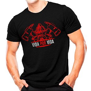 Camiseta Militar Estampada Vida por Vida