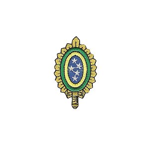Patch Bordado Brasão do EB com Fecho de Contato