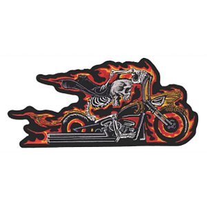 Bordado Termocolante Motoqueiro Fantasma