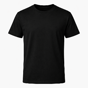 Camiseta Lisa Masculina em Algodão Preta