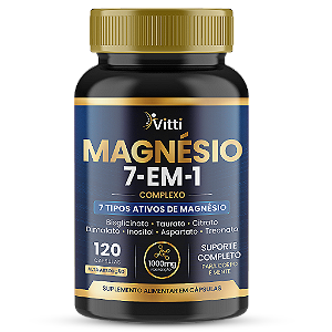 Magnésio 7 em 1 - Complexo Completo de Magnésio 60 Doses | Vitti