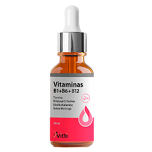 Vitamina B1 + B6 + B12 em Gotas 30 ml | Vitti