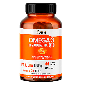 Ômega 3 – 1000 EPA e DHA + 100 Coenzima Q10 | Vitti