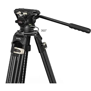 ​​​​​​​Tripé de Vídeo SmallRig AD-01 3751B com Cabeça Fluida – Suporta até 8 kg