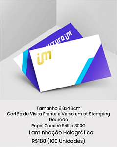 Cartão de Visita em Hot Stamping (100 Unidades)