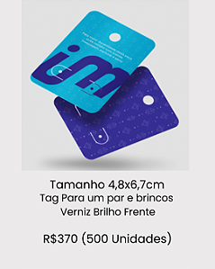 Cartela para 1 Par de Brinco - 48x67mm (500 Unidades)