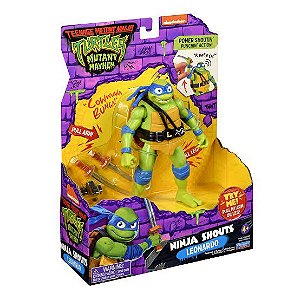 Action Figure Leonardo Ninja Shouts TMNT - Original Playmates