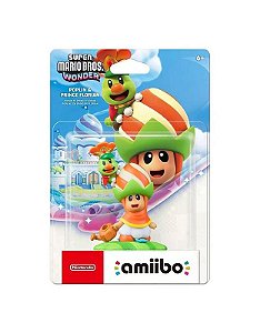 Amiibo de Poplin e príncipe Florian Super Mario Bros. Wonder