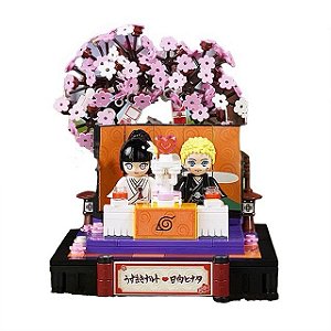 Blocos de montar Naruto Shippuden - Diorama Casamento Naruto e Hina