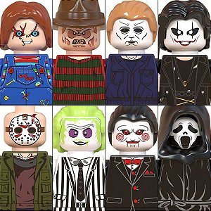 Conjunto com 16 Personagens Filmes Terror Halloween