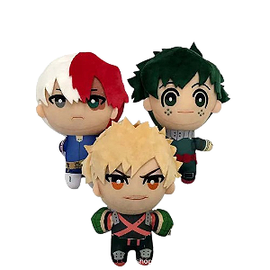 Kit 3 Pelúcias Boku No Hero Academia