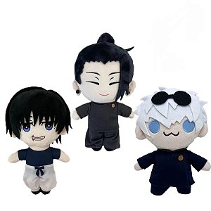 Kit 3 Pelúcias Gojo, Geto e Fushiguro Toji - Jujutsu Kaisen
