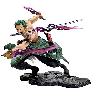 Roronoa Zoro Santoryu Estátua 18cm One Piece