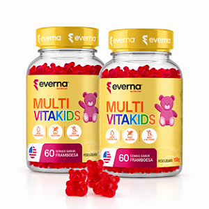 Kit 2 Multivitamínico Infantil 120 gomas - Sabor Framboesa
