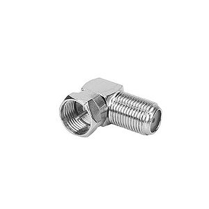 ADAPTADOR F NIQUEL - F MACHO PARA F FEMEA - 90 GRAUS