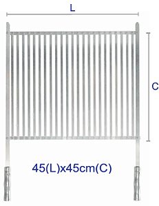 GRELHA ALUMINIO 45X45