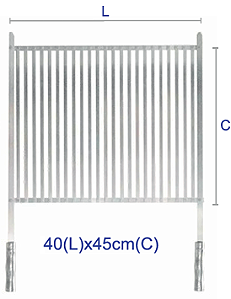 GRELHA ALUMINIO 40X45