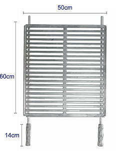 GRELHA ALUMINIO FUNDIDO 60X49