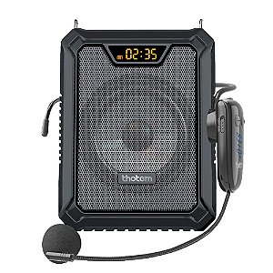 Amplificador de Voz Portátil Profissional - THOTEM A20 + 2 Microfones e Potência 25W - Kit do Professor