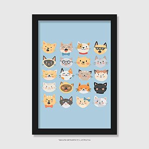 Quadro Cats Emoticons