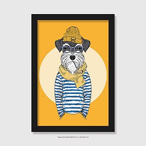 Quadro Schnauzer Cachorro Marinheiro - Modelo 4