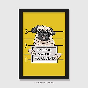 Quadro Pug Bad Dog - Modelo 2