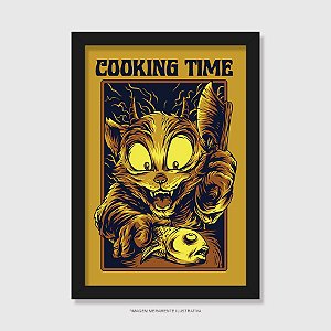 Quadro Gato Cooking Time - Modelo 2