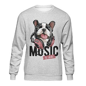 Blusão Moletom Music and Dog