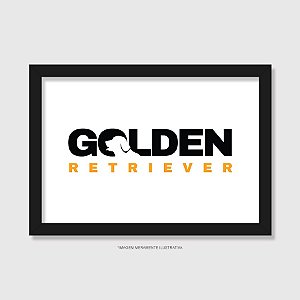 Quadro Golden Retriever Logotipo - Modelo 1