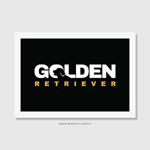 Quadro Golden Retriever Logotipo - Modelo 2