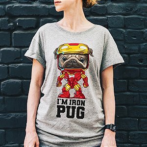 Camiseta Baby Look I'm Iron Pug