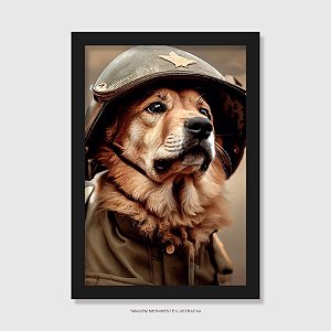 Quadro Cachorro Militar
