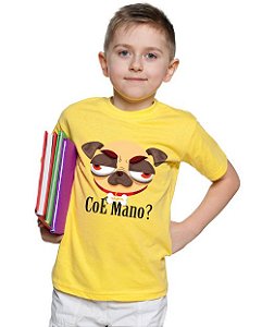Camiseta Infantil Pug CoÉ Mano