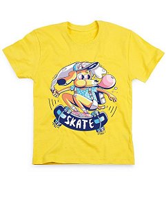 Camiseta Infantil Cachorro Skatista