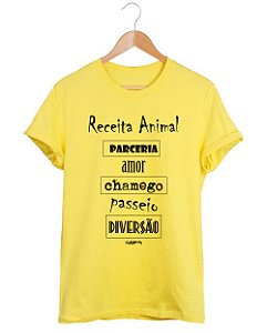 Camiseta Cachorro Receita Animal